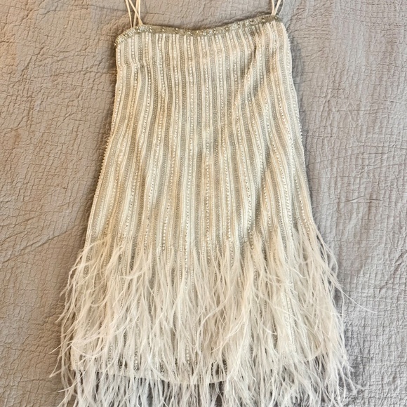 Retrofete Rubina Sequin Feather Dress - Picture 4 of 5